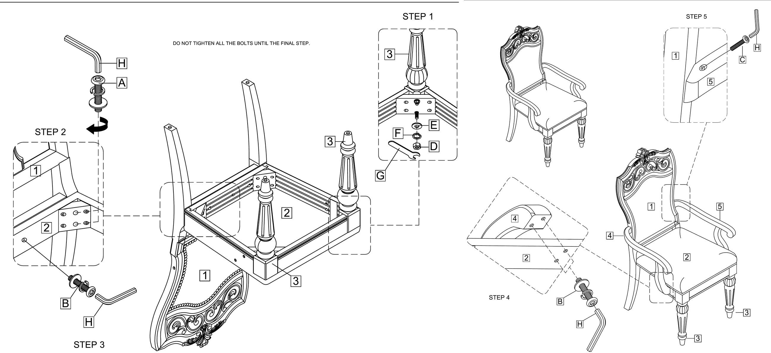 Upholstered arm chair 42685860 / HMIS D8586-04 (sheet pages 1–2)