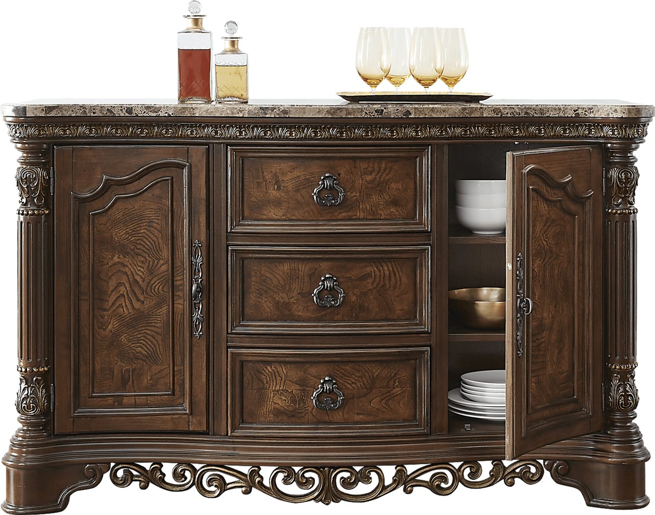 Doors and drawers open